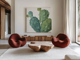 Mixed Greens XXXVI by Lisa Audit. Shown as extra-large giant wall art in a modern living room. Available as an archival giclee rolled canvas, fine art paper, or poster print. SKU 36494a.
