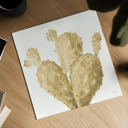 Mixed Greens XXXVI Gold by Lisa Audit. Shown as a detailed flat fine art print, highlighting archival giclee quality. Available as an archival giclee rolled canvas, fine art paper, or poster print. SKU 60017a.