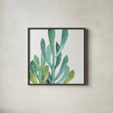 Mixed Greens XXXVII by Lisa Audit. Shown in a sleek black glass frame for a contemporary gallery look. Available as an archival giclee rolled canvas, fine art paper, or poster print. SKU 36495a.