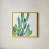 Mixed Greens XXXVII by Lisa Audit. Shown in a natural wood glass frame for a timeless modern aesthetic. Available as an archival giclee rolled canvas, fine art paper, or poster print. SKU 36495a.