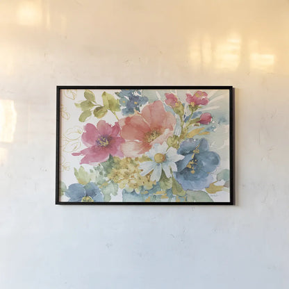 My Garden Bouquet I by Lisa Audit. shown as a paper print in a black flame. Available as a archival giclee rolled canvas, fine art paper, or poster print. SKU 18884i.