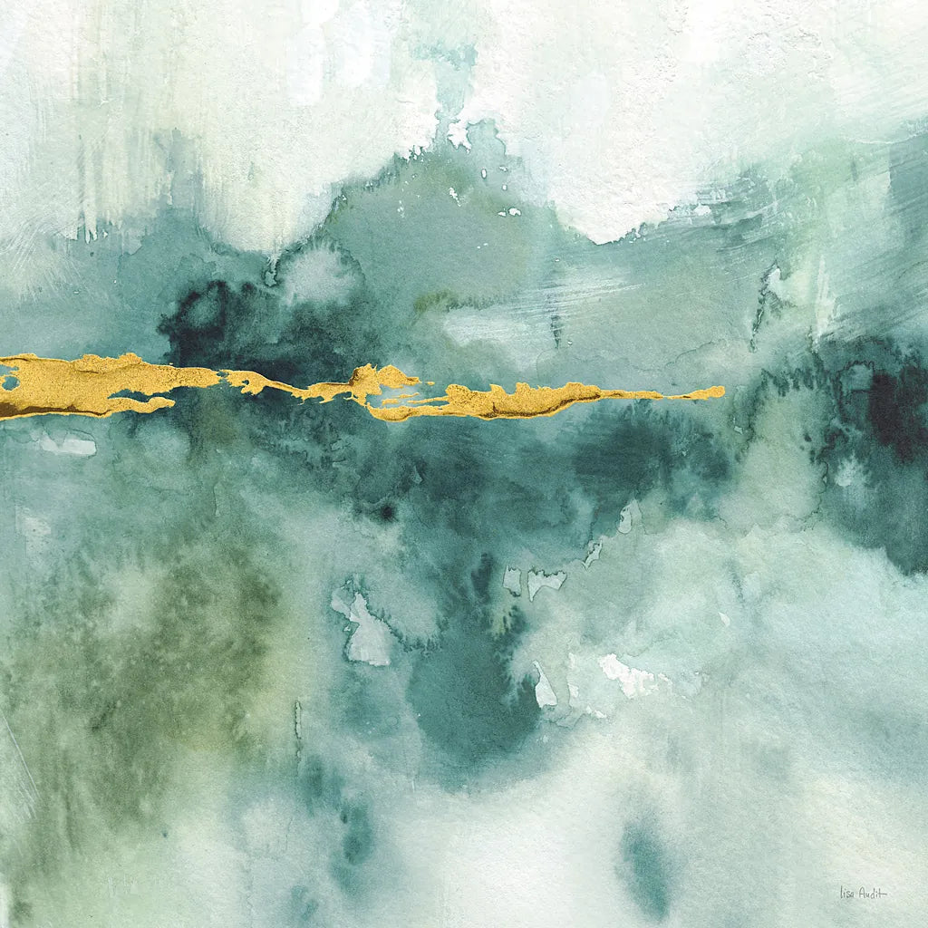 My Greehouse Abstract I Crop Blue by Lisa Audit. SKU 20887a. Archival Giclee Fine art print for wall decor.