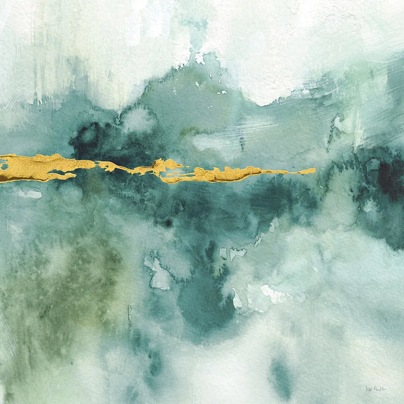 My Greehouse Abstract I Crop Blue by Lisa Audit. SKU 20887a. Archival Giclee Fine art print for wall decor.