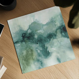 My Greenhouse Abstract I Crop Blue NG by Lisa Audit. Shown as a detailed flat fine art print, highlighting archival giclee quality. Available as an archival giclee rolled canvas, fine art paper, or poster print. SKU 32120a.