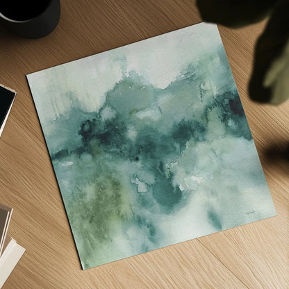 My Greenhouse Abstract I Crop Blue NG by Lisa Audit. Shown as a detailed flat fine art print, highlighting archival giclee quality. Available as an archival giclee rolled canvas, fine art paper, or poster print. SKU 32120a.