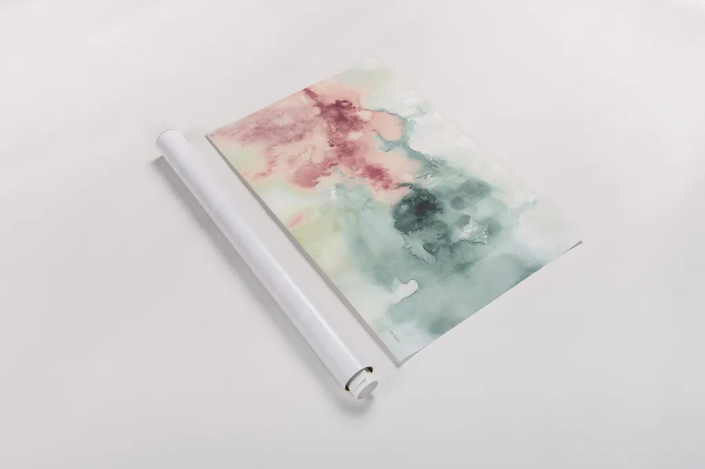 My Greenhouse Abstract I Pink by Lisa Audit. shown as a rolled paper print. Available as archival giclee rolled canvas, fine art paper, or poster print. SKU 48721i.