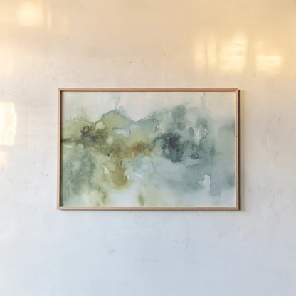My Greenhouse Abstract I no Gold by Lisa Audit. shown as a paper print in a natural frame. Available as a archival giclee rolled canvas, fine art paper, or poster print. SKU 32086i.