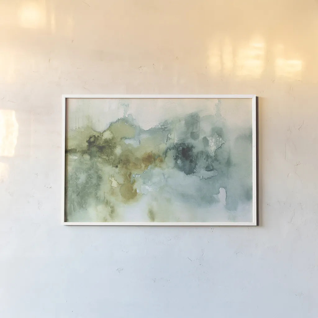 My Greenhouse Abstract I no Gold by Lisa Audit. shown as a paper print in a white frame. Available as a archival giclee rolled canvas, fine art paper, or poster print. SKU 32086i.