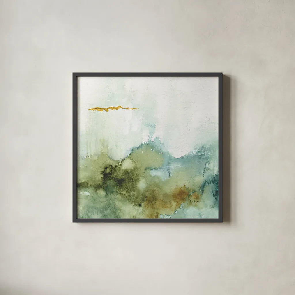 My Greenhouse Abstract III by Lisa Audit. Shown in a sleek black glass frame for a contemporary gallery look. Available as an archival giclee rolled canvas, fine art paper, or poster print. SKU 22226a.