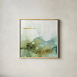 My Greenhouse Abstract III by Lisa Audit. Shown in a natural wood glass frame for a timeless modern aesthetic. Available as an archival giclee rolled canvas, fine art paper, or poster print. SKU 22226a.