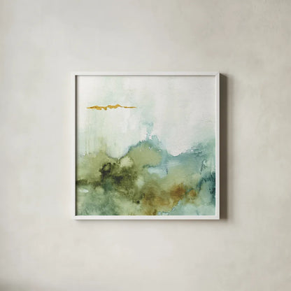 My Greenhouse Abstract III by Lisa Audit. Shown in a crisp white glass frame for a clean and minimalist style. Available as an archival giclee rolled canvas, fine art paper, or poster print. SKU 22226a.
