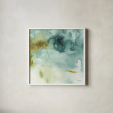My Greenhouse Abstract IV by Lisa Audit. Shown in a crisp white glass frame for a clean and minimalist style. Available as an archival giclee rolled canvas, fine art paper, or poster print. SKU 20403a.