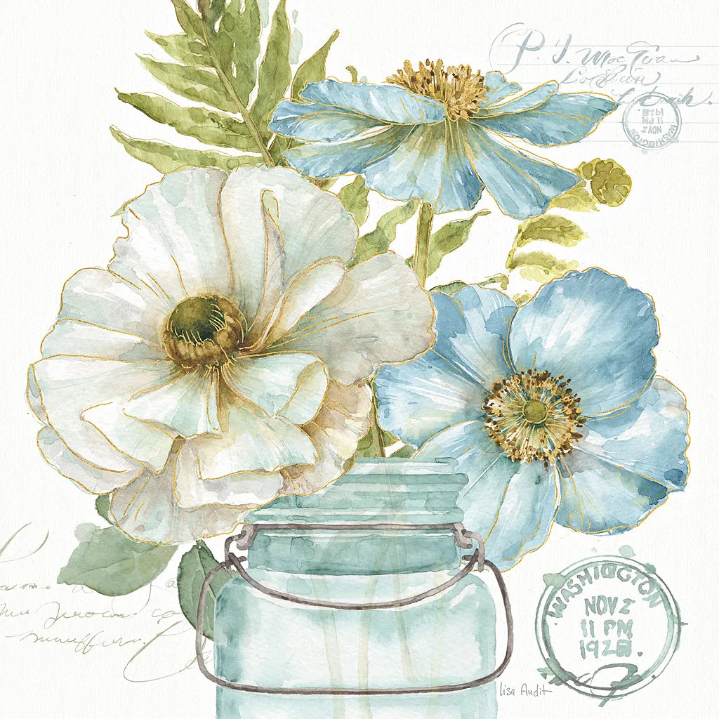 My Greenhouse Bouquet II by Lisa Audit. SKU 23443a. Archival Giclee Fine art print for wall decor.