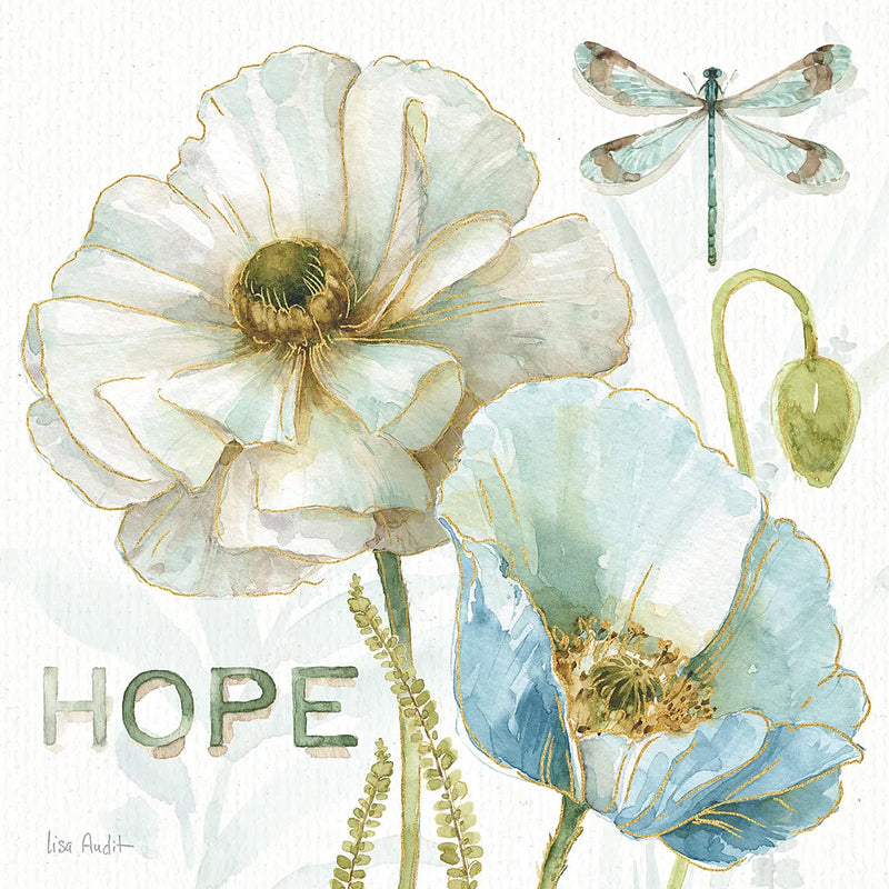 My Greenhouse Flowers Hope by Lisa Audit. SKU 20950a. Archival Giclee Fine art print for wall decor.