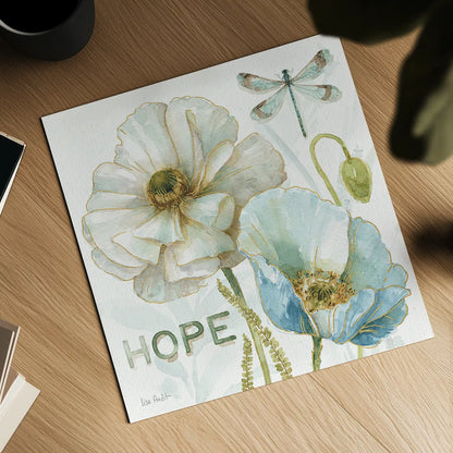 My Greenhouse Flowers Hope by Lisa Audit. Shown as a detailed flat fine art print, highlighting archival giclee quality. Available as an archival giclee rolled canvas, fine art paper, or poster print. SKU 20950a.