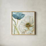 My Greenhouse Flowers III by Lisa Audit. Shown in a natural wood glass frame for a timeless modern aesthetic. Available as an archival giclee rolled canvas, fine art paper, or poster print. SKU 20393a.