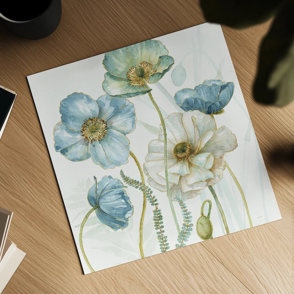 My Greenhouse Flowers VI Crop by Lisa Audit. Shown as a detailed flat fine art print, highlighting archival giclee quality. Available as an archival giclee rolled canvas, fine art paper, or poster print. SKU 20396a.