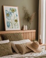 My Greenhouse Flowers VI Crop by Lisa Audit. shown as a paper print in a natural frame. Available as a archival giclee rolled canvas, fine art paper, or poster print. SKU 20396h.