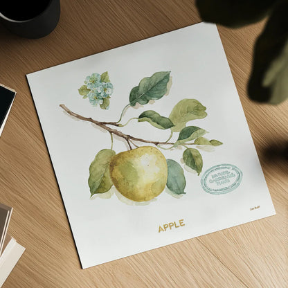 My Greenhouse Fruit IV by Lisa Audit. Shown as a detailed flat fine art print, highlighting archival giclee quality. Available as an archival giclee rolled canvas, fine art paper, or poster print. SKU 22225a.