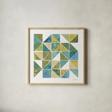 My Greenhouse Geo II by Lisa Audit. Shown in a natural wood glass frame for a timeless modern aesthetic. Available as an archival giclee rolled canvas, fine art paper, or poster print. SKU 20416a.