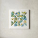 My Greenhouse Geo II by Lisa Audit. Shown in a crisp white glass frame for a clean and minimalist style. Available as an archival giclee rolled canvas, fine art paper, or poster print. SKU 20416a.