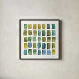 My Greenhouse Geo III by Lisa Audit. Shown in a sleek black glass frame for a contemporary gallery look. Available as an archival giclee rolled canvas, fine art paper, or poster print. SKU 20417a.