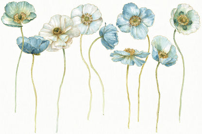My Greenhouse Poppies Silhouettes by Lisa Audit. SKU 28550i. Archival Giclee Fine art print for wall decor.