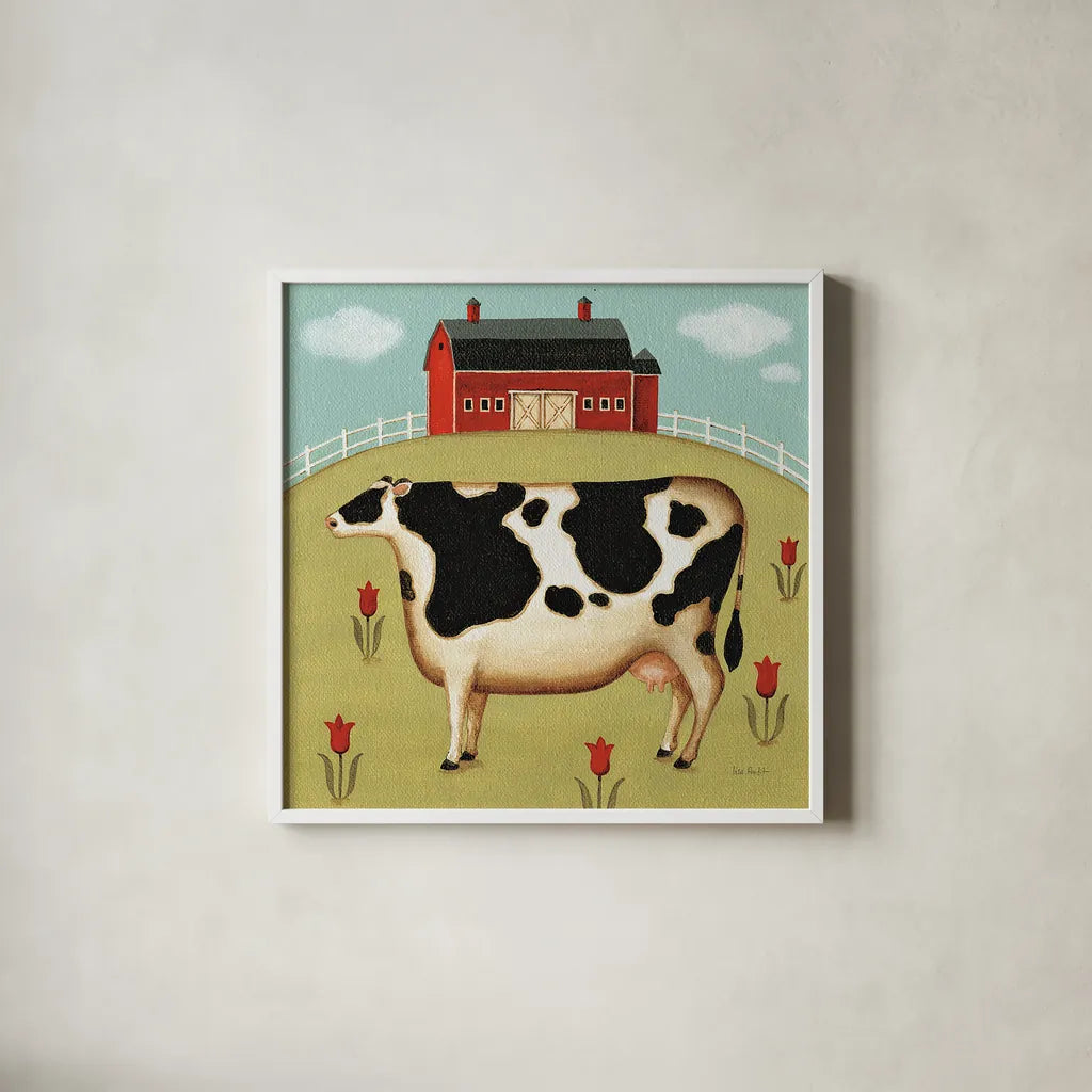 My Home II by Lisa Audit. Shown in a crisp white glass frame for a clean and minimalist style. Available as an archival giclee rolled canvas, fine art paper, or poster print. SKU 69596a.