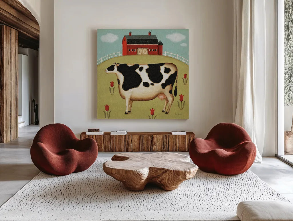 My Home II by Lisa Audit. Shown as extra-large giant wall art in a modern living room. Available as an archival giclee rolled canvas, fine art paper, or poster print. SKU 69596a.