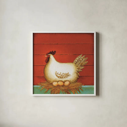 My Home III by Lisa Audit. Shown in a crisp white glass frame for a clean and minimalist style. Available as an archival giclee rolled canvas, fine art paper, or poster print. SKU 69597a.