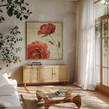 My Own Words by Lisa Audit. Shown in a natural wood frame in a cozy modern living room. Available as an archival giclee rolled canvas, fine art paper, or poster print. SKU 5758a.