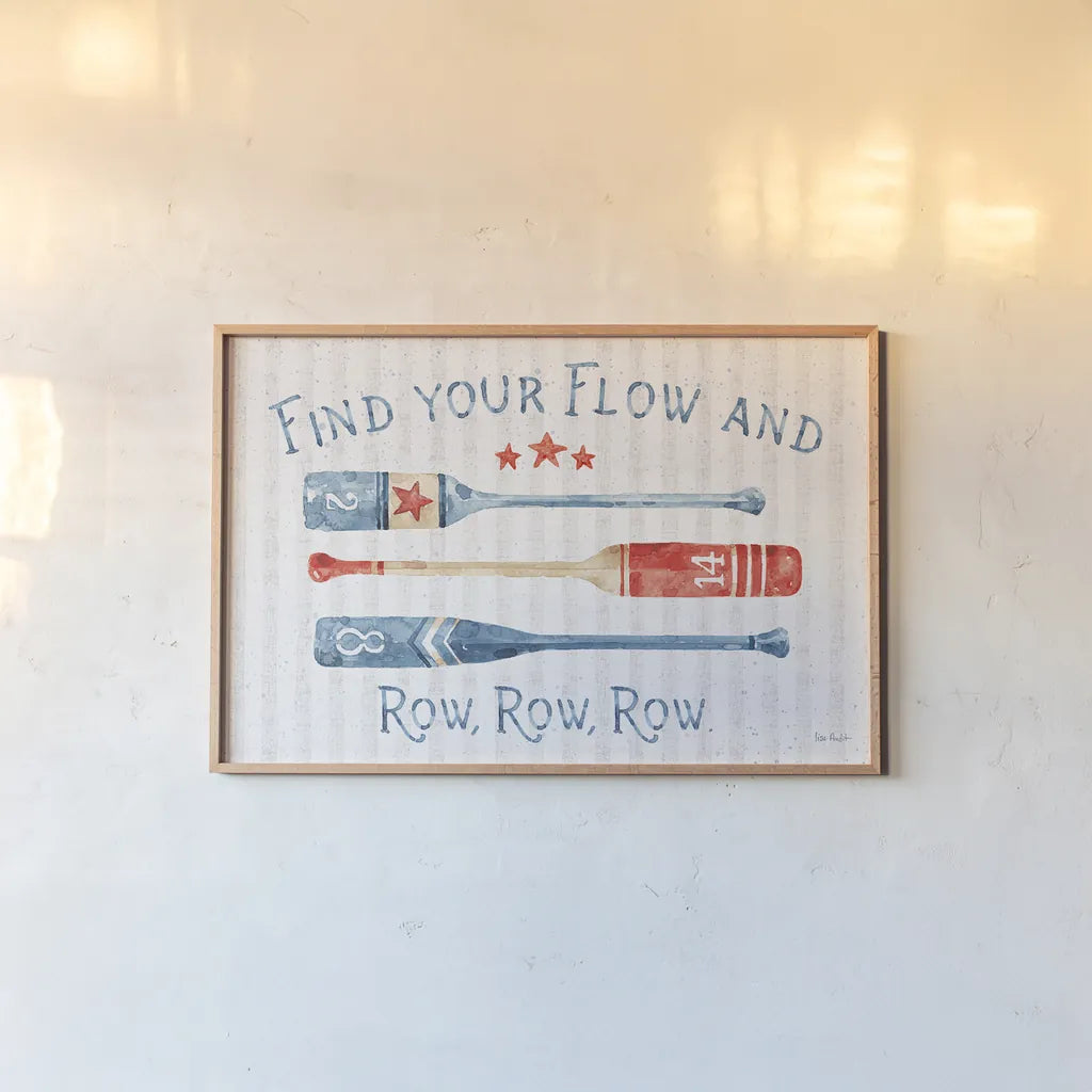 Nautical Life I by Lisa Audit. shown as a paper print in a natural frame. Available as a archival giclee rolled canvas, fine art paper, or poster print. SKU 46516i.