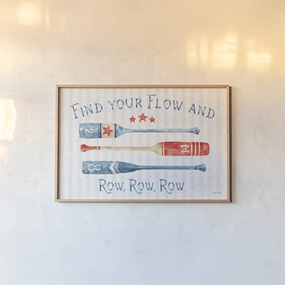 Nautical Life I by Lisa Audit. shown as a paper print in a natural frame. Available as a archival giclee rolled canvas, fine art paper, or poster print. SKU 46516i.