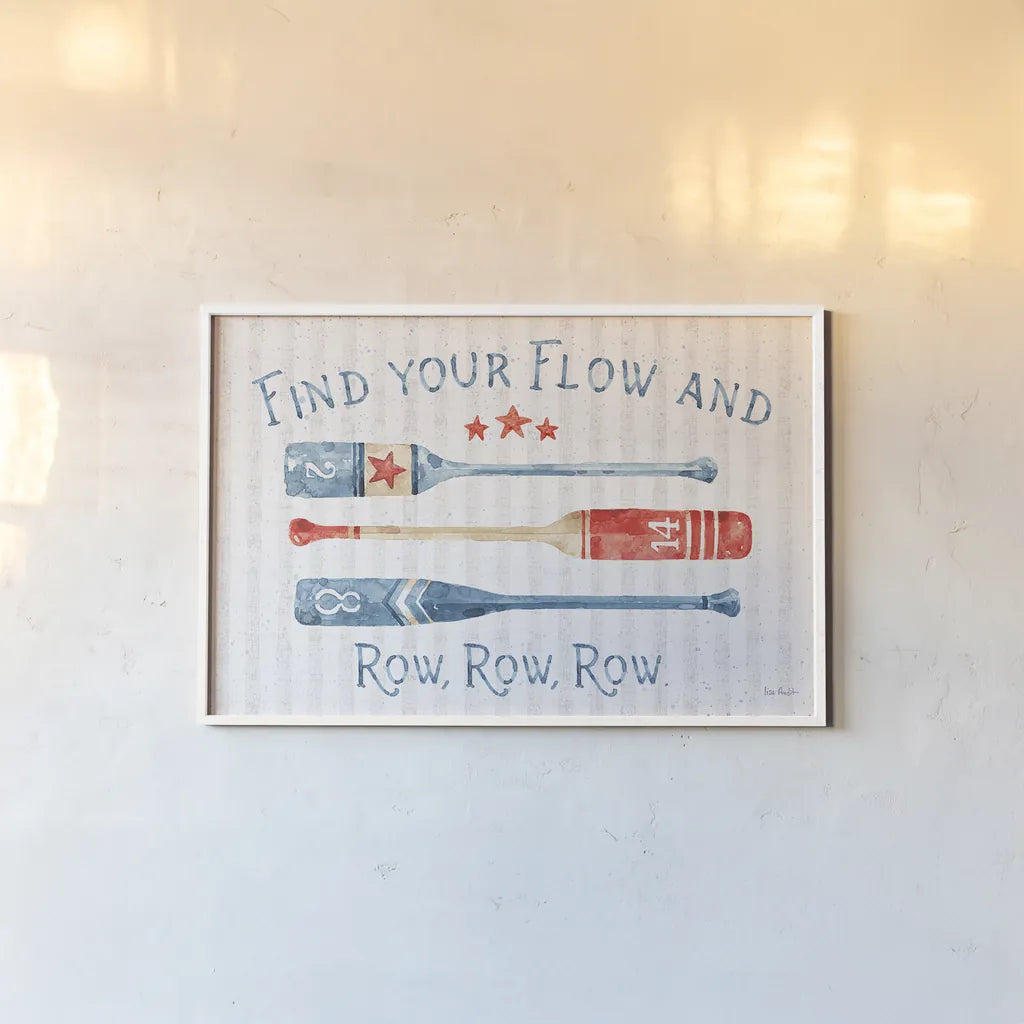 Nautical Life I by Lisa Audit. shown as a paper print in a white frame. Available as a archival giclee rolled canvas, fine art paper, or poster print. SKU 46516i.