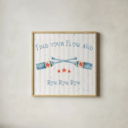 Nautical Life II Square by Lisa Audit. Shown in a natural wood glass frame for a timeless modern aesthetic. Available as an archival giclee rolled canvas, fine art paper, or poster print. SKU 61345a.