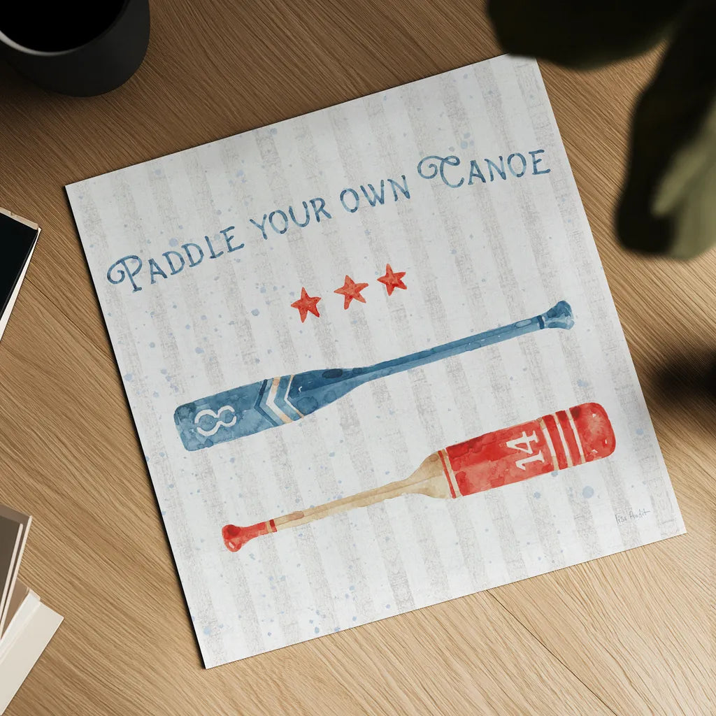 Nautical Life III Square by Lisa Audit. Shown as a detailed flat fine art print, highlighting archival giclee quality. Available as an archival giclee rolled canvas, fine art paper, or poster print. SKU 61346a.