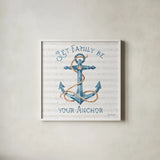 Nautical Life IV by Lisa Audit. Shown in a crisp white glass frame for a clean and minimalist style. Available as an archival giclee rolled canvas, fine art paper, or poster print. SKU 46519a.