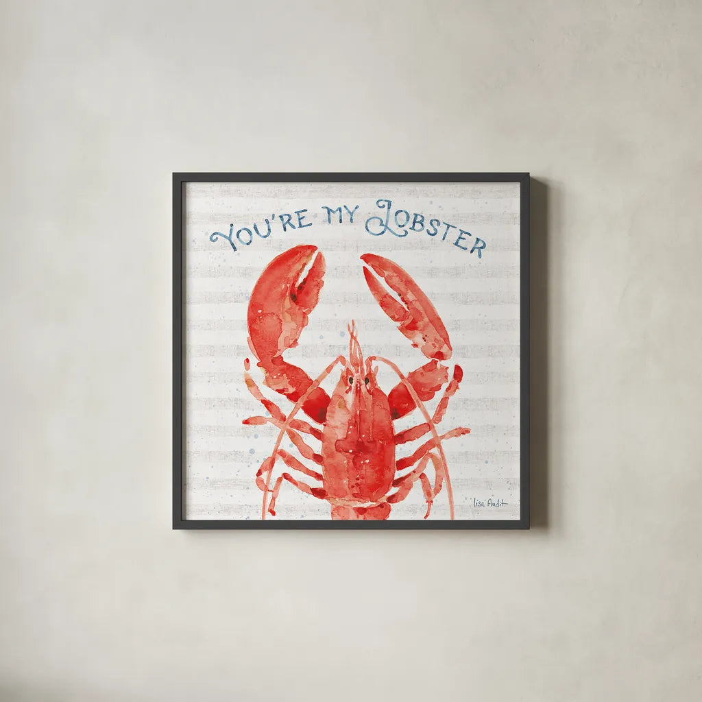 Nautical Life IX by Lisa Audit. Shown in a sleek black glass frame for a contemporary gallery look. Available as an archival giclee rolled canvas, fine art paper, or poster print. SKU 46524a.