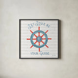 Nautical Life V by Lisa Audit. Shown in a sleek black glass frame for a contemporary gallery look. Available as an archival giclee rolled canvas, fine art paper, or poster print. SKU 46520a.
