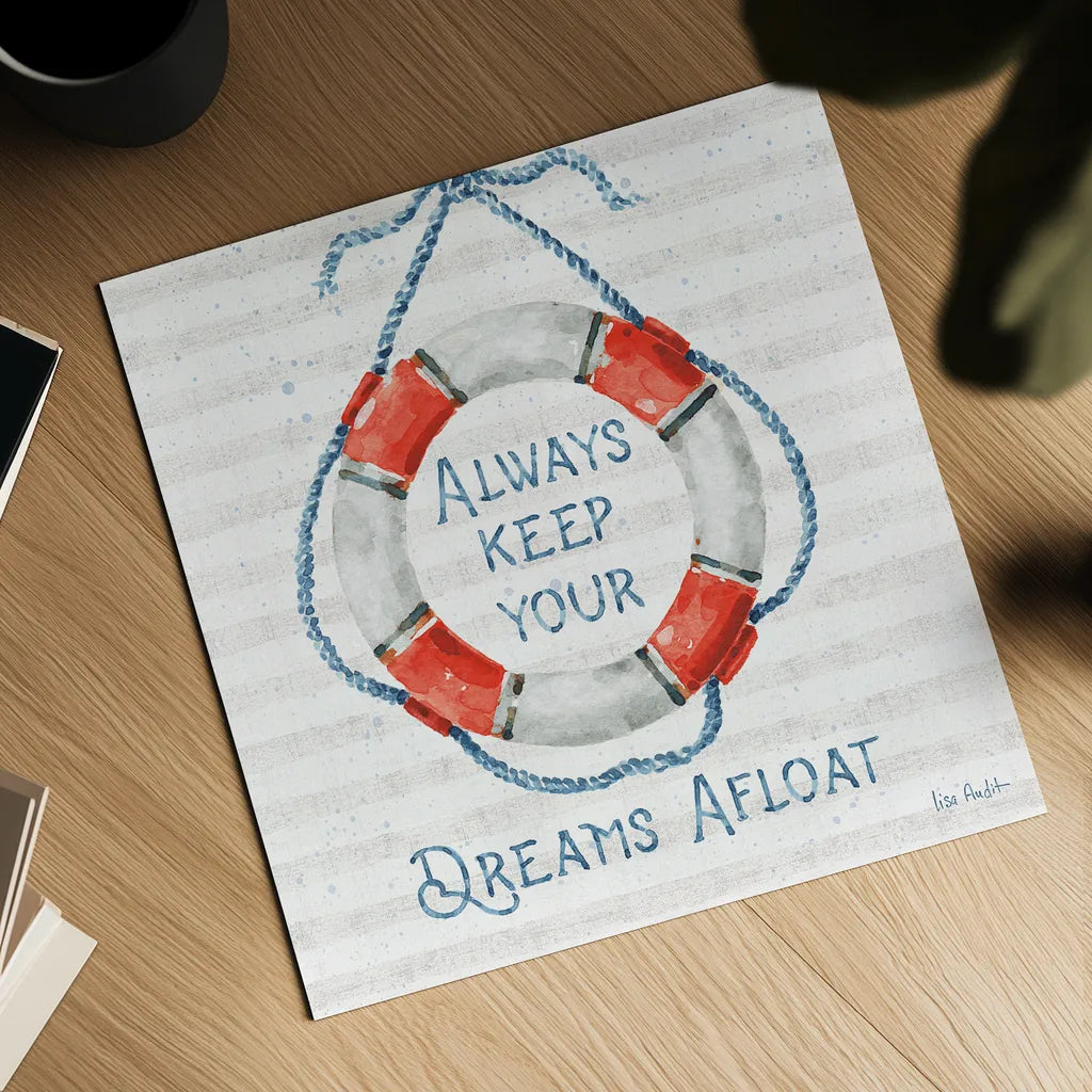 Nautical Life VI by Lisa Audit. Shown as a detailed flat fine art print, highlighting archival giclee quality. Available as an archival giclee rolled canvas, fine art paper, or poster print. SKU 46521a.