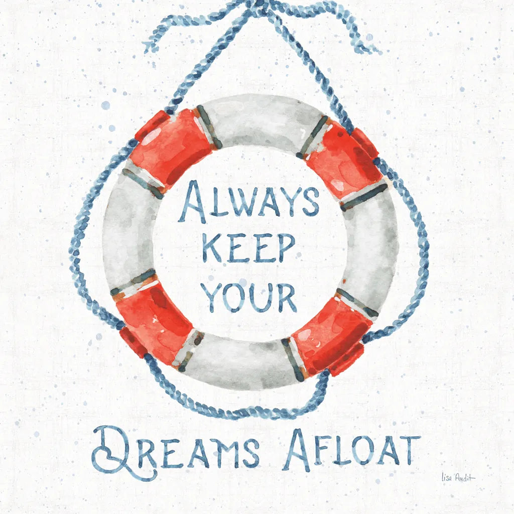 Nautical Life VI No Stripes by Lisa Audit. SKU 48169a. Archival Giclee Fine art print for wall decor.