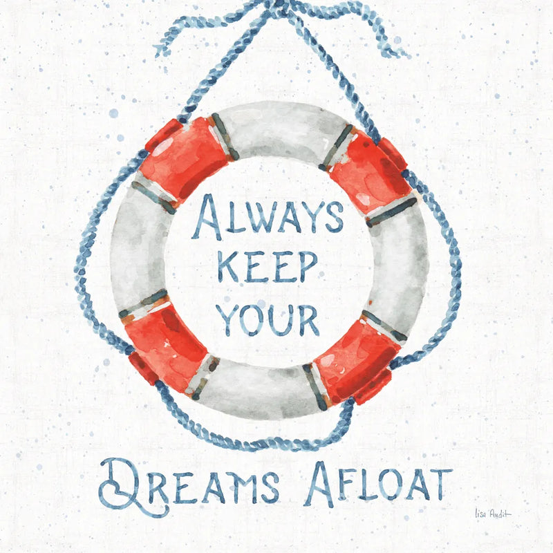 Nautical Life VI No Stripes by Lisa Audit. SKU 48169a. Archival Giclee Fine art print for wall decor.