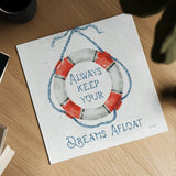 Nautical Life VI No Stripes by Lisa Audit. Shown as a detailed flat fine art print, highlighting archival giclee quality. Available as an archival giclee rolled canvas, fine art paper, or poster print. SKU 48169a.