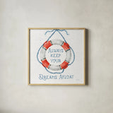 Nautical Life VI No Stripes by Lisa Audit. Shown in a natural wood glass frame for a timeless modern aesthetic. Available as an archival giclee rolled canvas, fine art paper, or poster print. SKU 48169a.