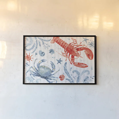 Nautical Life VIII by Lisa Audit. shown as a paper print in a black flame. Available as a archival giclee rolled canvas, fine art paper, or poster print. SKU 46523i.