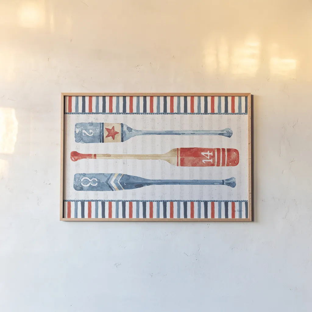 Nautical Life XI by Lisa Audit. shown as a paper print in a natural frame. Available as a archival giclee rolled canvas, fine art paper, or poster print. SKU 46526i.