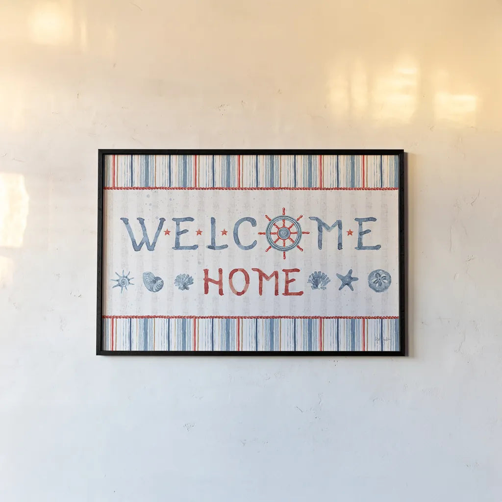 Nautical Life XII by Lisa Audit. shown as a paper print in a black flame. Available as a archival giclee rolled canvas, fine art paper, or poster print. SKU 46527i.