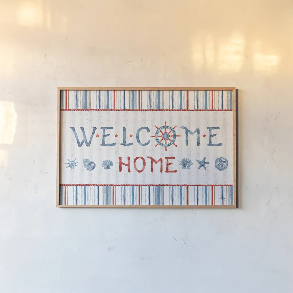 Nautical Life XII by Lisa Audit. shown as a paper print in a natural frame. Available as a archival giclee rolled canvas, fine art paper, or poster print. SKU 46527i.