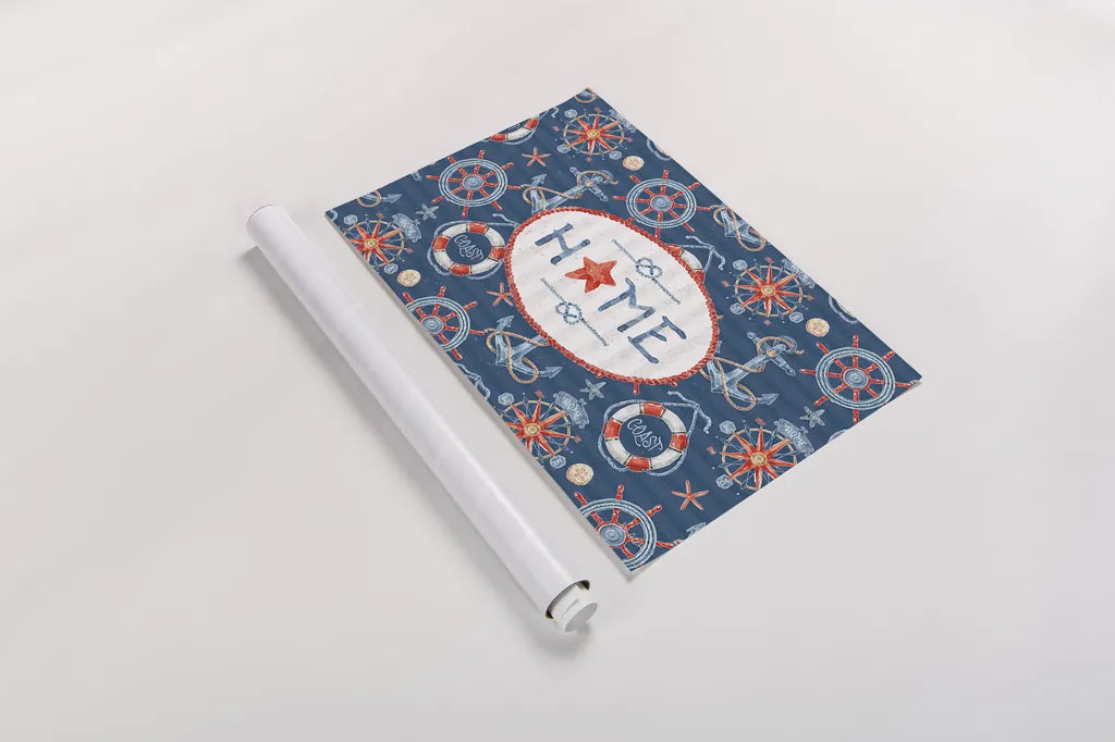 Nautical Life XIII by Lisa Audit. shown as a rolled paper print. Available as archival giclee rolled canvas, fine art paper, or poster print. SKU 46528i.