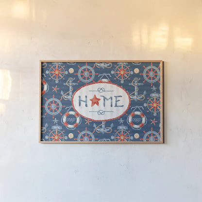 Nautical Life XIII by Lisa Audit. shown as a paper print in a natural frame. Available as a archival giclee rolled canvas, fine art paper, or poster print. SKU 46528i.